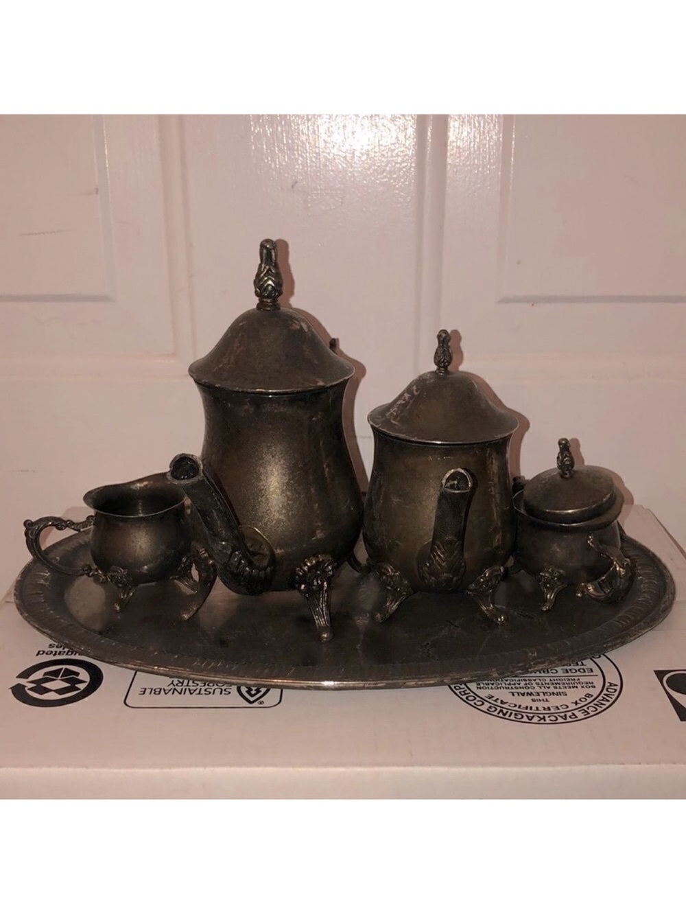 Vintage 1920s Silver Plated Tea Set